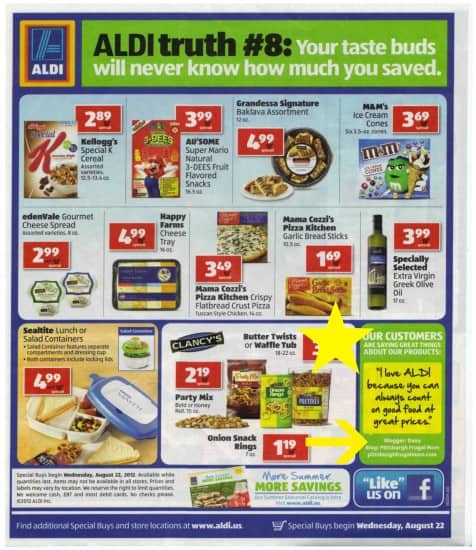 Dana Vento in print brand feature with ALDI on ad 