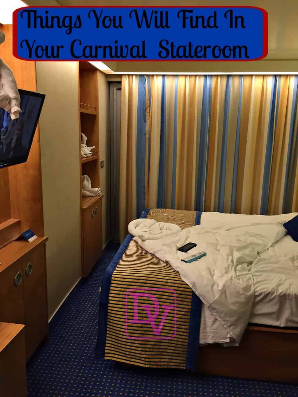 What Is In A In Carnival Sunshine Stateroom ? See Inside