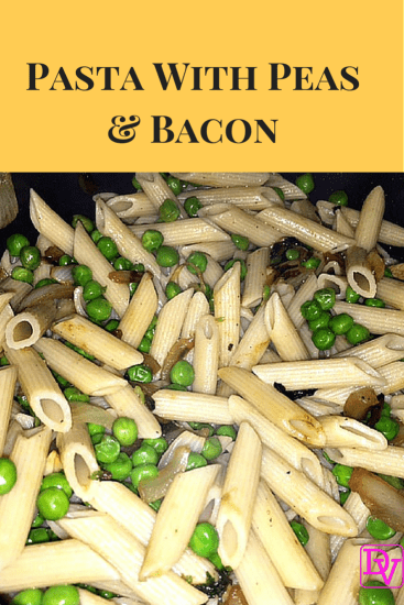 Pasta with Peas bacon & onion, onions, food, food blogger, recipe, cooking, diy, in the kitchen, pasta onions, pasta bacon, pasta peas, pasta meal, easy to create, dana vento, food lion, ad