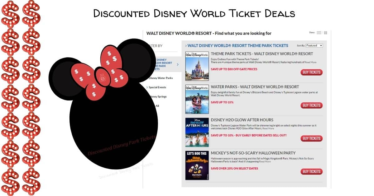 Best Discounted Disney World Ticket Deals 1