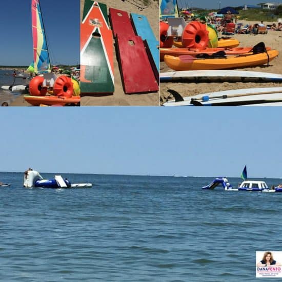 sailboat rentals, aquacycles, kayaks, paddleboards, umbrellas, chairs, cabanas and boats
