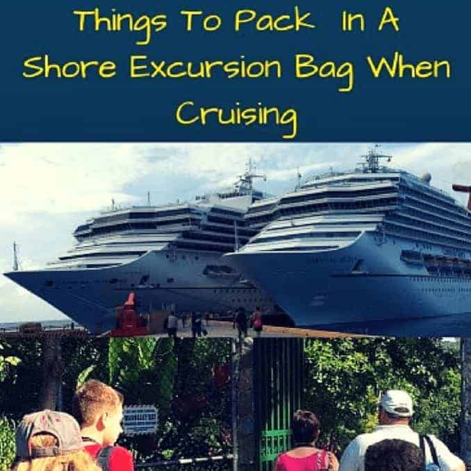 offshore, shore excursions, travel, ports of call, back pack, packed bag for shore excursions, what to pack for shore excursions when cruising, cruising, carnival, travel, expeditions, adventure, dana vento