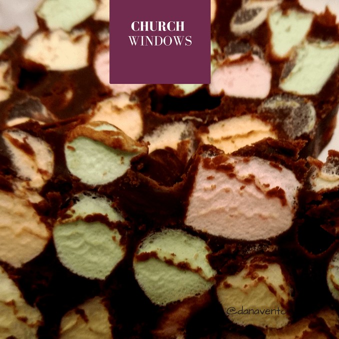 church windows, church window recipe, marshmallows, butter, vanilla, microwave, no bake, fast, easy, fun, chocolate, semi sweet, nut free, allergen friendly, dairy, food, foodie, recipe, food writer, food writer Pittsburgh, cookie, sweet, sweets, dessert, cookie trays, fast and yummy, 