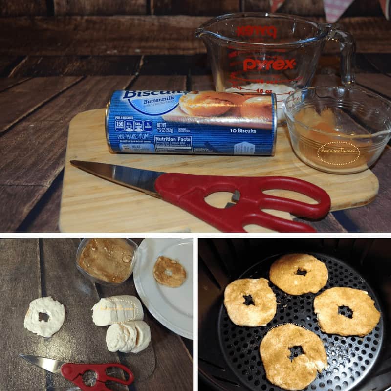 Delicious Cinnamon Sugar Air Fryer Donuts, DONUTS, EASY DONUTS, RECIPE, FAST RECIPE, DIY RECIPE, REFRIGERATED DOUGH, SUGAR, CINNAMON, WEEKENDS, WEEKDAYS, TREATS, DESSERTS , SUNDAYS, PARTIES, CELEBRATIONS, BIG GAME, FOOD, FOODIES, EASY TO MAKE, DONUTS ARE EASY, AIR FRYER, AIR FRIED, AIR FRYER RECIPE, DANA VENTO FOOD WRITER, FOODIES, FOOD RECIPE, HOW TO, STEP BY STEP