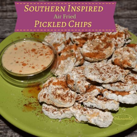 Southern Inspired Air Fried Pickle Chips, pickles, breaded, buttermilk, chipotle, dredged, flour, food, easy, starters, appetizers, Game Day, Big Game, Football, hockey, parties, celebrations, holidays, fast, easy, air fryer, food, recipe, recipes, easy recipe, fast recipe, appetizer recipe, food writer, food blog, southern style, good cooking, fried, no oil, healthier frying, food fanatic dana vento,