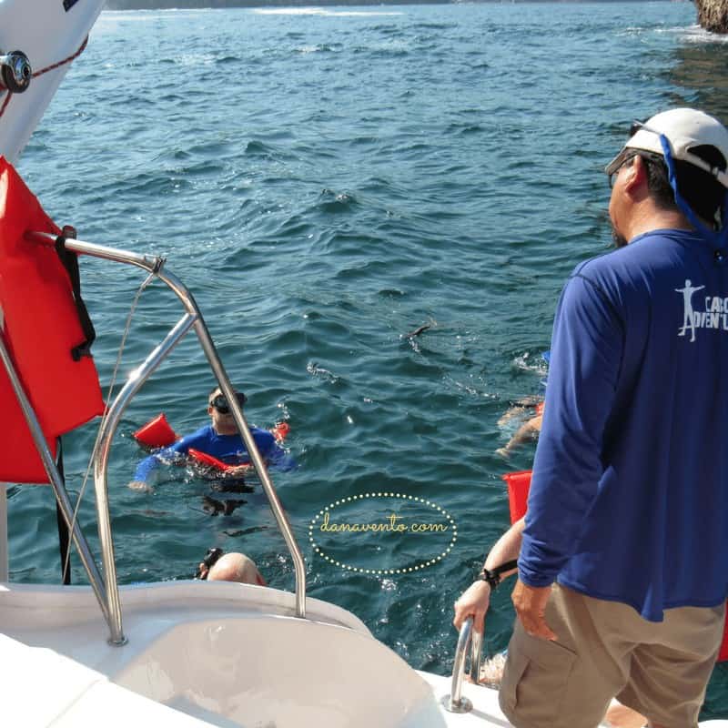 Tired from snorkeling Los Arcos in Puerto Vallarta off the back of the boat