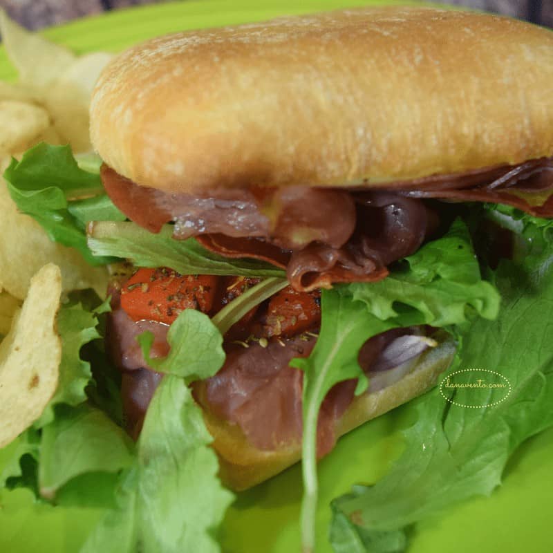 sandwich, sopressata, capicolla, lettuce, ciabatta, dressing, boursin, provolone, toasted, broiled, toaster oven, toaster oven recipe, baked, homemade, artisan like, recipe, food recipe, cooking, easy meal, authentic, italian, italian food, good, easy food, ready to go, roasted red peppers, red onions, goodies,gweech, traditional food, food blog