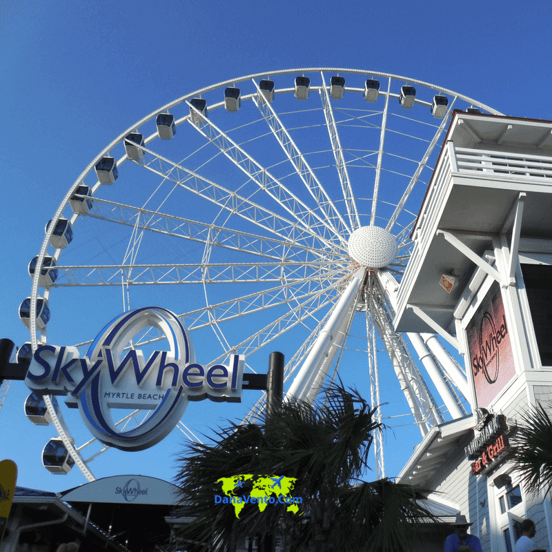 The SkyWheel at Myrtle Beach from land. 