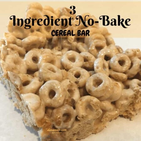 3 ingredient no bake cereal bars