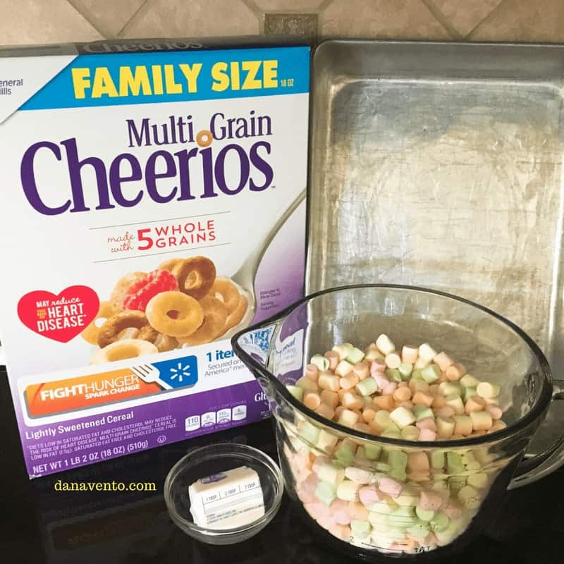 cheerios and marshmallow no bake cereal bars 
