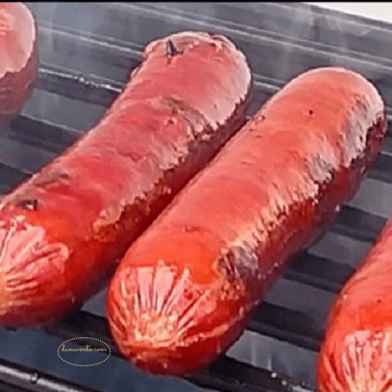 hot dogs on grill 