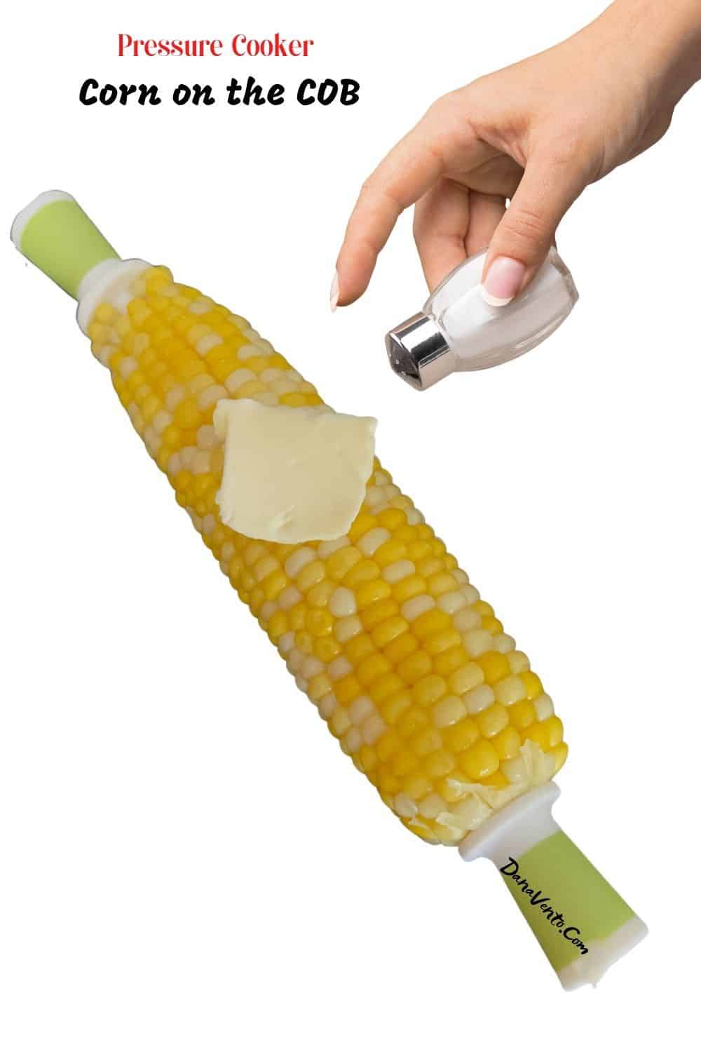 awesome Pressure cooker corn on the cob hand salting corn