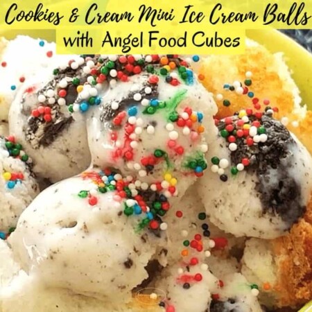 Cookies and Cream Mini Ice Cream Balls and Angel Food Cubes,angel food, treat, lavishly living, protein,healthy lifestyle, dessert option, treats for adults, giant eagle, cookie and cream, creamy chocolate, vanilla bean, mint chip, iice cream, ice cream, bowls, scoops, dairy, snacking, pints, frozen section, reecipe, ice cream recipe, summer, fall, parties, picnics, easy to make, 2 steps, 2 ingredients,Cooking, food, homemade, artisan, food prepared, prepared at home, how to, food diy, recipe, food recipe, food instructions, how to cook, food prep, greens, meatless, meat, food post, recipe post, diy post, kitchen, hands on, yummy, delicious, green and mean, fabulous food, easy to prepare, at home preparation, food prep in your home, you are the chef, go you, cooking recipes, edible, good eats, yummy, instant food, instant good, meals at home, dinner, lunch, side dishes, picnics, parties,