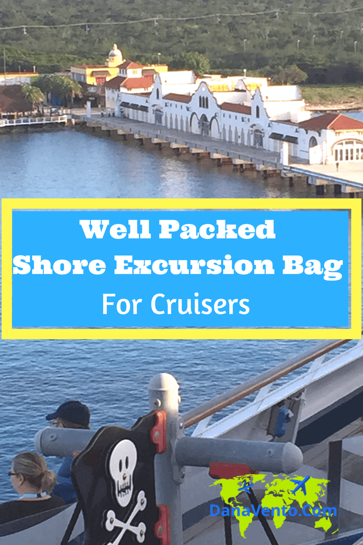 offshore, shore excursions, travel, ports of call, back pack, packed bag for shore excursions, what to pack for shore excursions when cruising, cruising, carnival, travel, expeditions, adventure, dana vento
