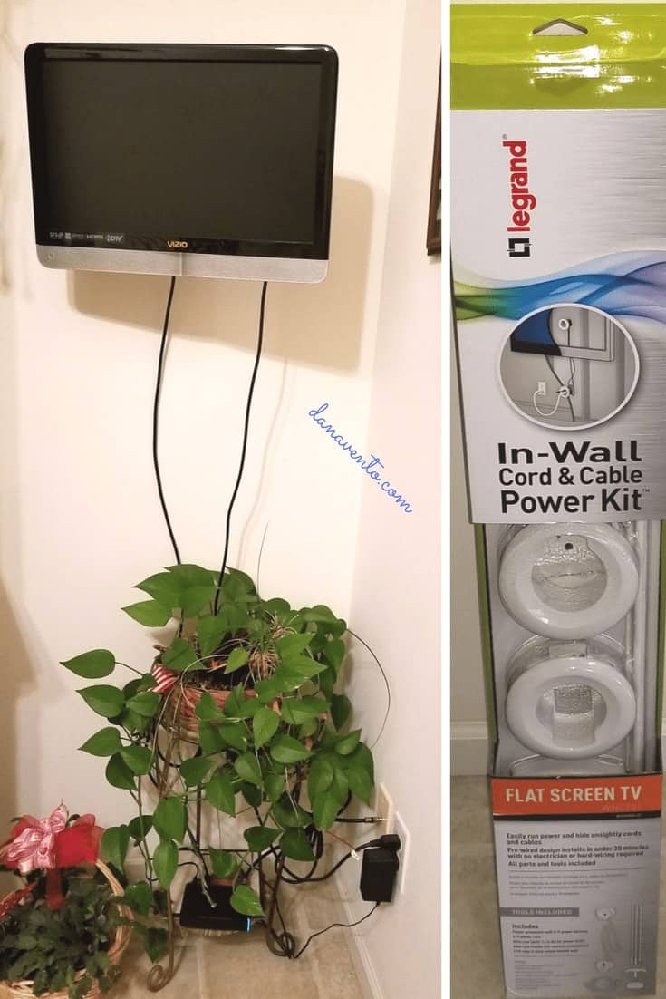 Legrand in wall power kit to hide tv wires 