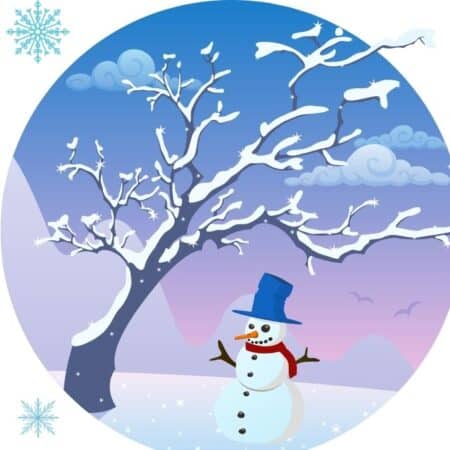 build a snowman to stay active during the winter