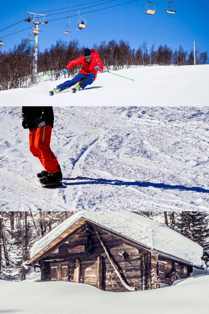 skiing, cottages and snowboarding for getaways in the winter 