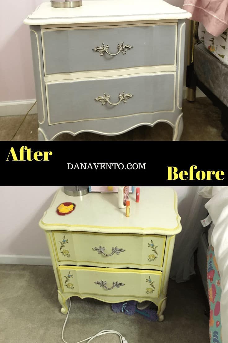 Chalk paint on furniture before and after 