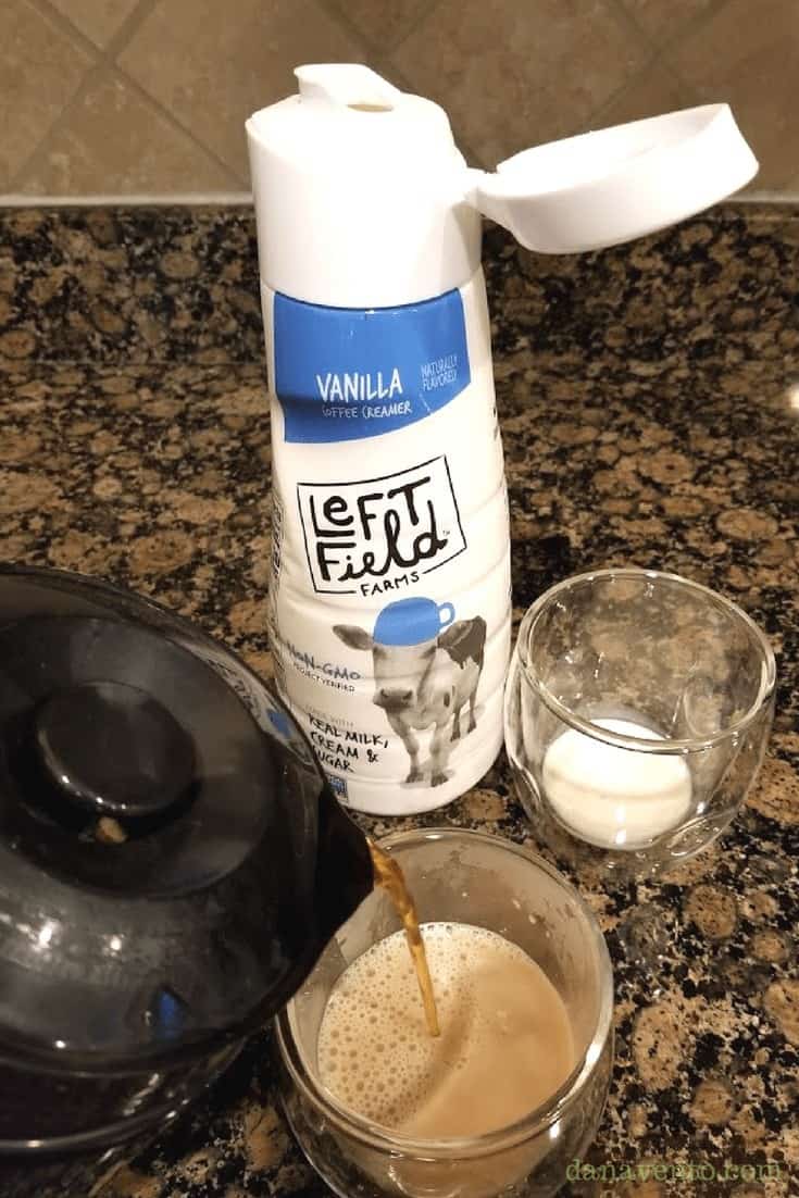 Left Field Farms, Vanilla, Cream, recipe, cooking, Non GMO, tea bags, stir, cinnamon sticks, ground cinnamon, Left Field Farms Non-GMO Creamer, Perfect Vanilla Spiced Tea Latte, cup, mug, Sweet and Creamy, caramel, vanilla,From cows not treated with rBST ‡, No Artificial Flavors, Non GMO-Project Verified, Made with real cream and real sugar, non-GMO feed, Cooking, food, homemade, artisan, food prepared, prepared at home, how to, food diy, recipe, food recipe, food instructions, how to cook, food prep, greens, meatless, meat, food post, recipe post, diy post, kitchen, hands on, yummy, delicious, green and mean, fabulous food, easy to prepare, at home preparation, food prep in your home, you are the chef, go you, cooking recipes, edible, good eats, yummy, instant food, instant good, meals at home, dinner, lunch, side dishes, picnics, parties, Good eats, allergen friendly dining, eating out with allergies, brunch food, lunch food, lively libations, coffee and alcohol, sandwiches, platters, large servings, destination, yummy, fabulous food, food fresh prepped, the Chef does it all