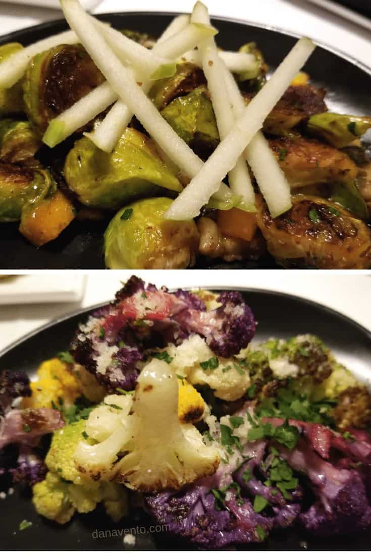 Edge Steakhouse Vegas offers Brussel Sprouts & Cauliflower & Quinoa