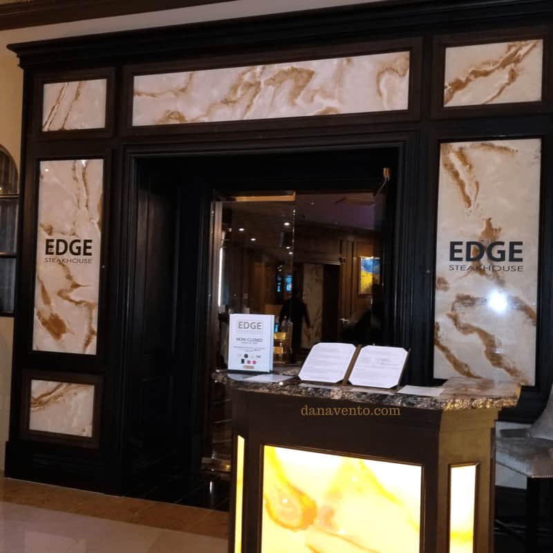 Spectacular Vegas Steakhouse The Edge Steakouse Entrance 