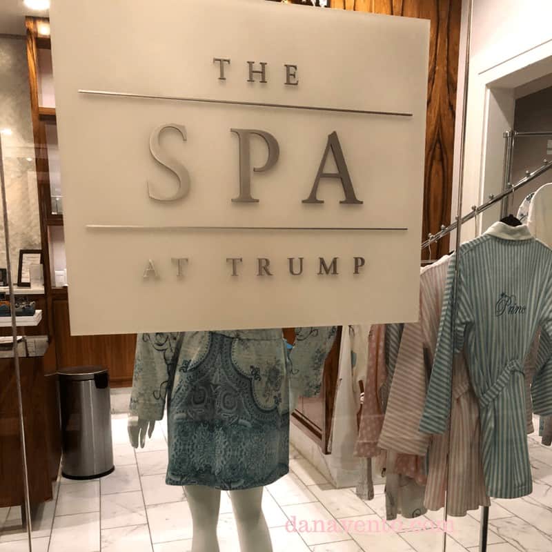 THE SPA at TRUMP sign on door 