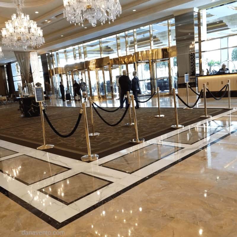 foyer at the luxury vegas hotel 