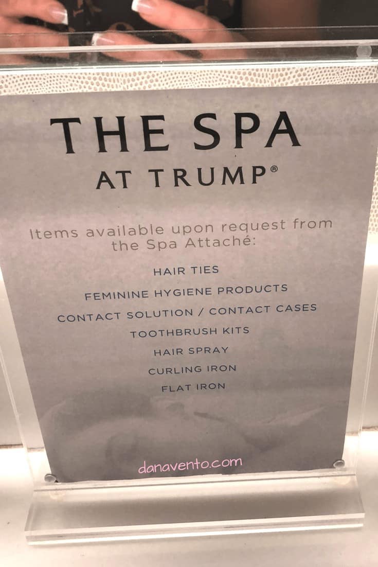 Sign for THE SPA at TRUMP hotel in Vegas 