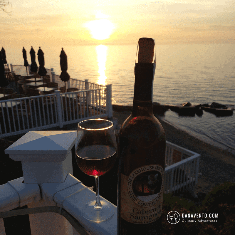 Lakehouse Inn with a bottle of wine for sunset 