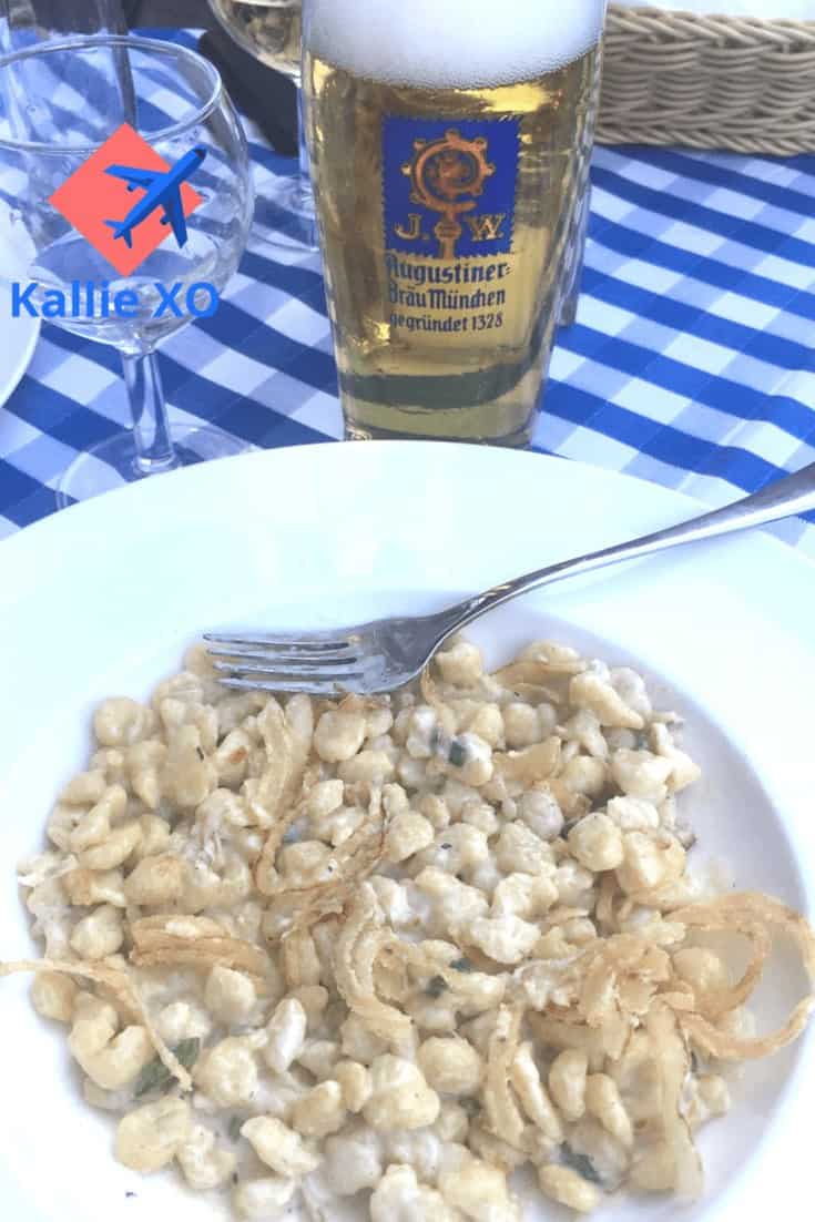 Beer and noodles in Germany. 