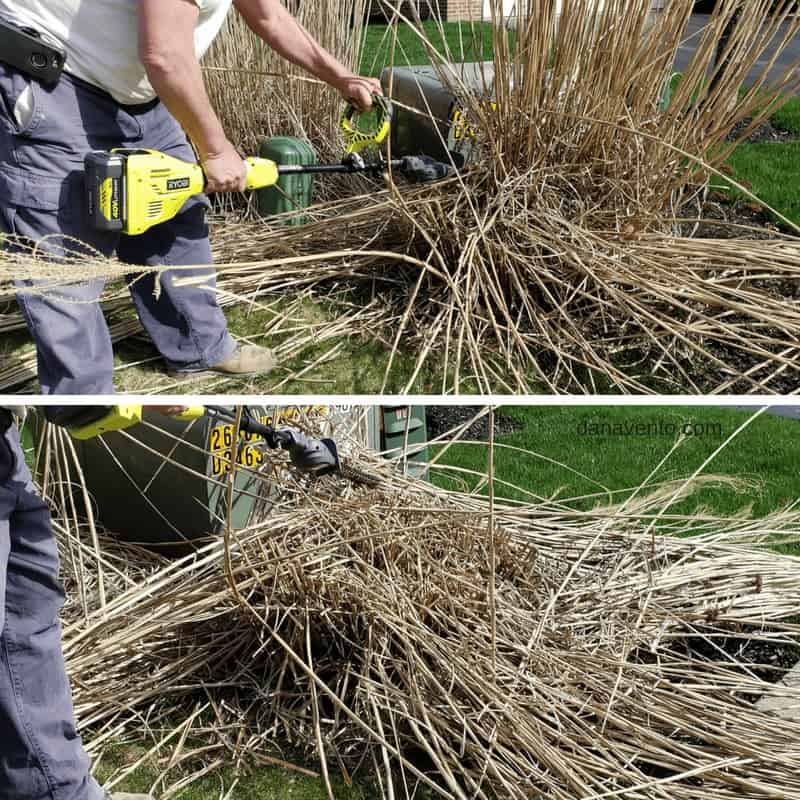 17.5" Hedge Trimmer EXPAND-IT Attachment cutting tall grass 