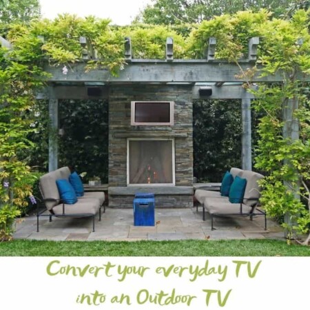 Convert an indoor tv into an outdoor tv fireplace tv