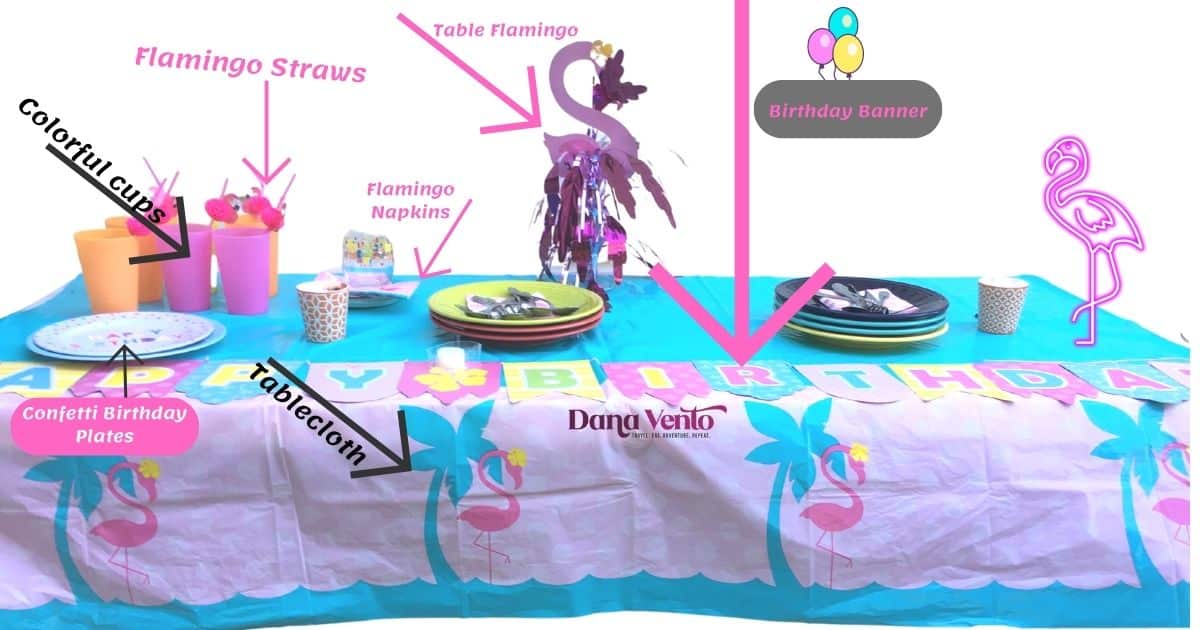 How To Throw A Pink Flamingo Themed Party -what party wares we used on our Hot pink party 