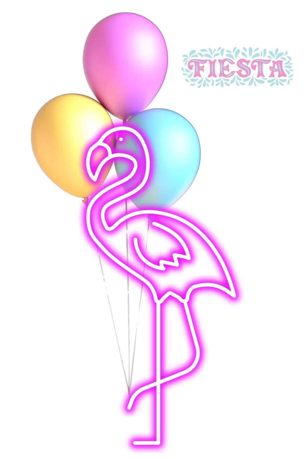 How To Throw A Pink Flamingo Themed Party A flamingo with balloons