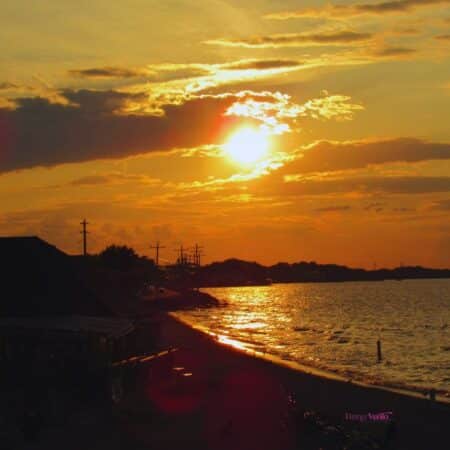 Sunset in Port Clinton via beachline