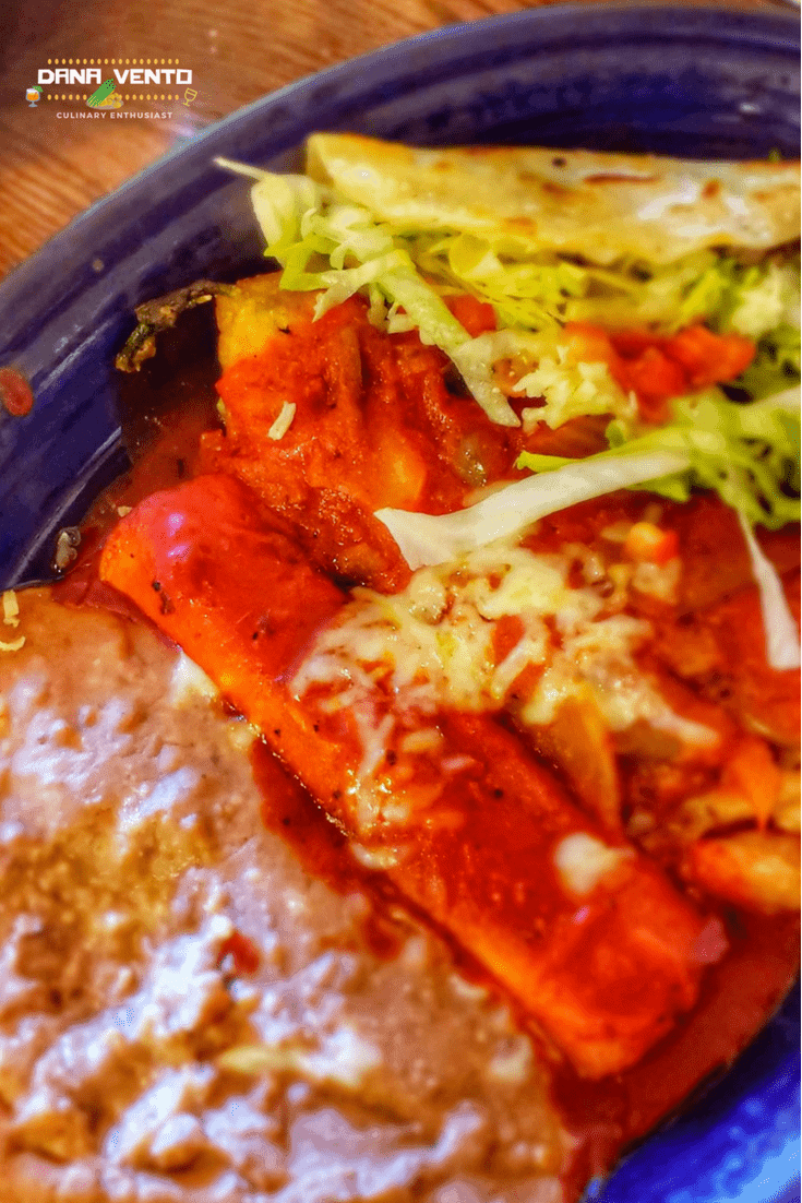 refried beans on the plate 