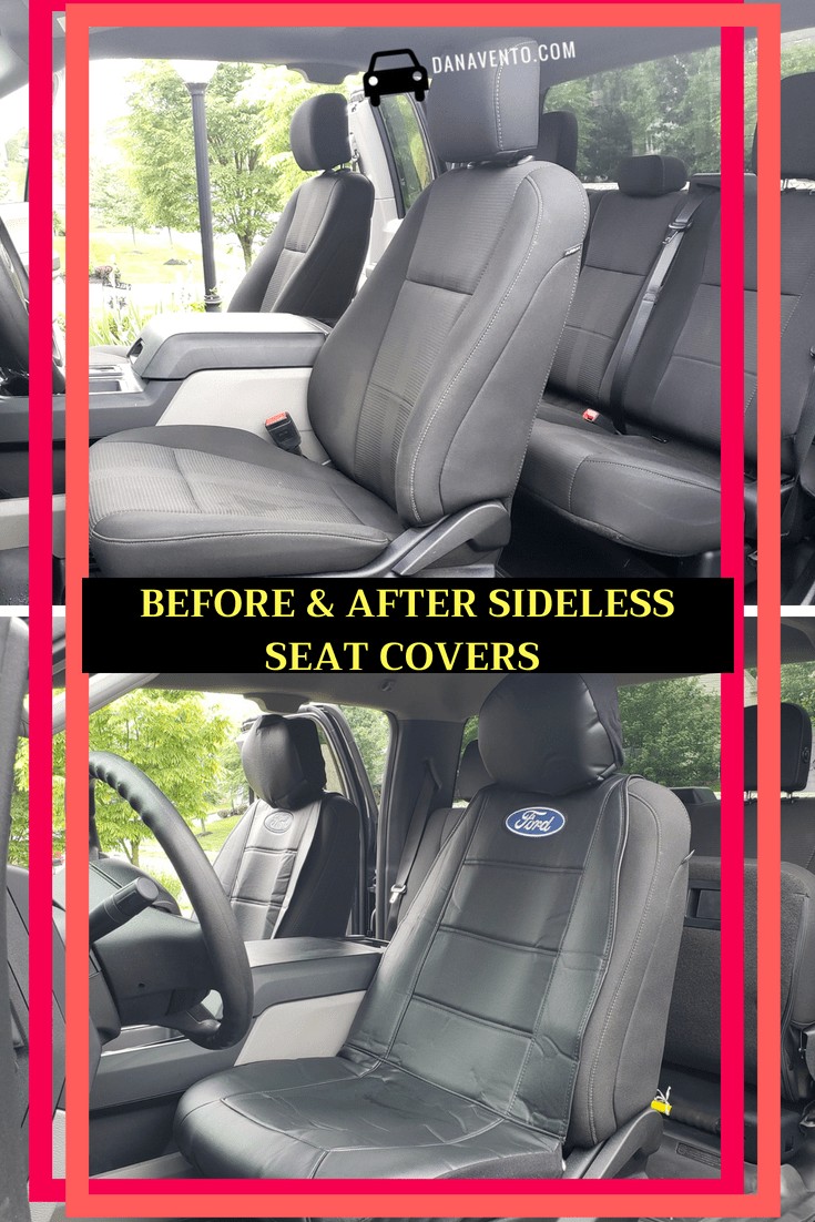 Before and After Headrest Covers on an F150 