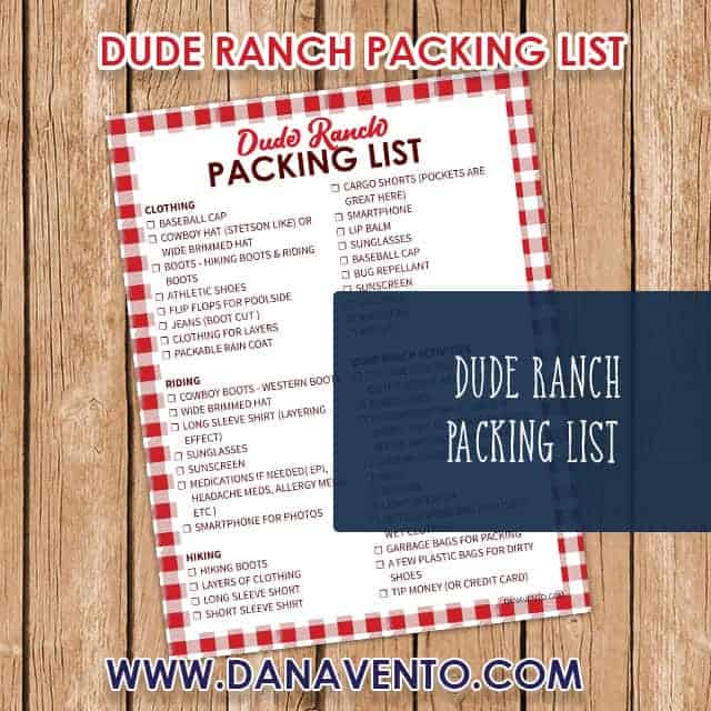 Dude Ranch Packing List 