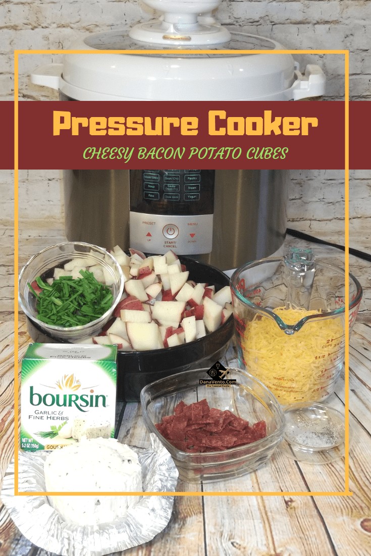 pressure cooker cheesy bacon potato cubes, pressure cooker, electric pressure cooker instant pot, cooking, potatoes, party, instant pot recipe, pressure cooker recipe, diy, cheese, bacon, onions, plates, celebrations, gatherings, holidays, fast to make, easy recipe, side dishes, make it vegetarian