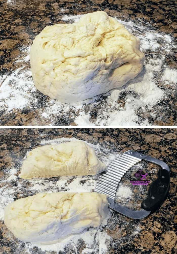  working on dough for bread 