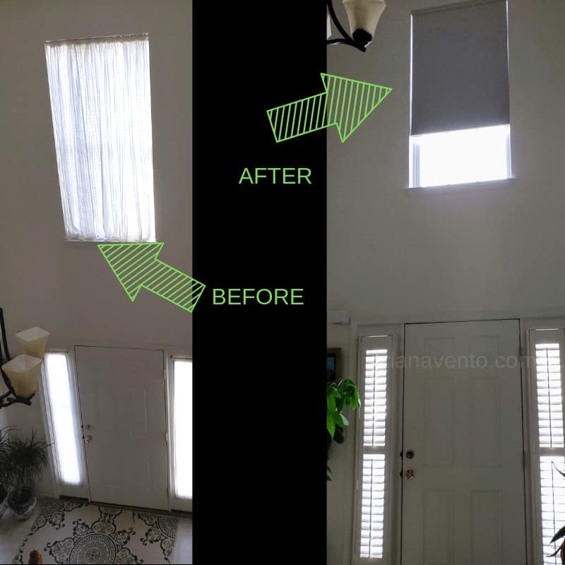 Best Window Treatment Solution For A High Window, Blindster, shades, motorized Cellular Shades, DIY, FAST, EASY, NO SHADOWS, BLACKOUT, CONTROL THE SUN, REMOTE CONTROL, EASY TO USE, FAST TO CHARE, INSTALL, YOUR HOME, FRONT WINDOW, HIGH WINDOWS, PRIVACY, CLOSE OUT THE WORLD