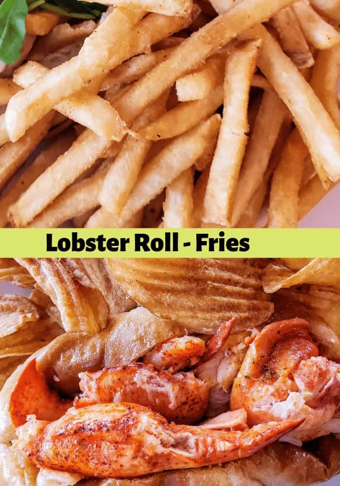 lobster roll and fries - Put In Bay Boardwalk Eatery 