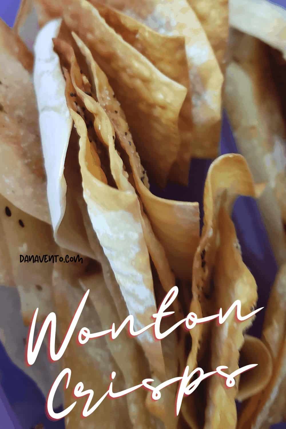 wonton crisps upright stack