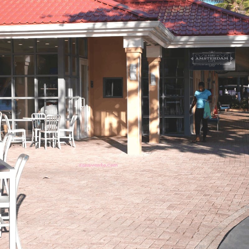 Fort Amsterdam Cafe outside in St. Maarten 