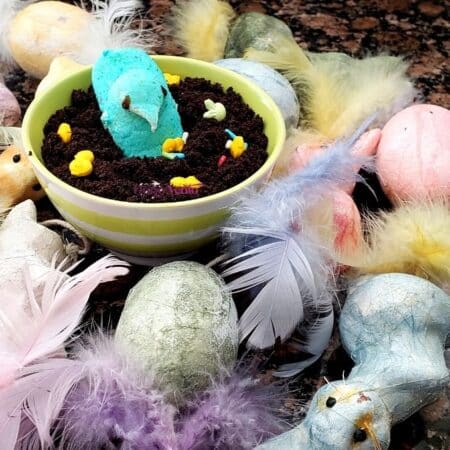 Easter Dirt Cups With Peeps