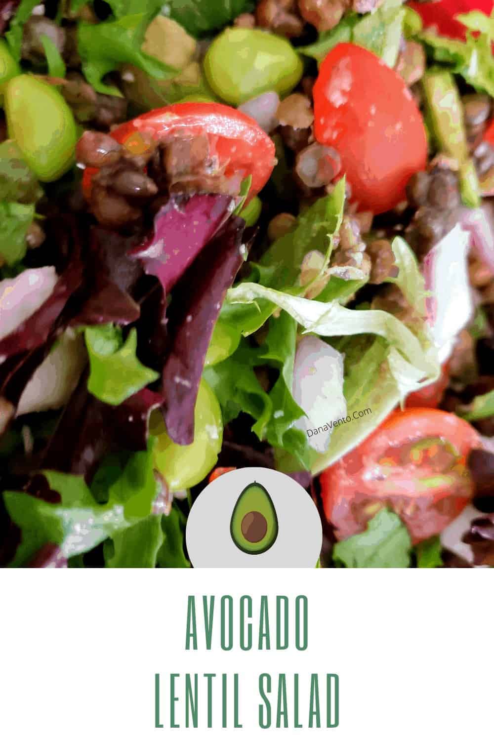 avocado lentil salad with feta
