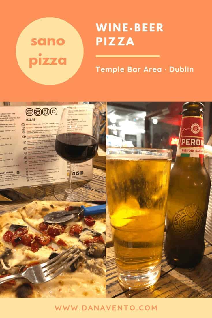 Wine and Beer at SANO Pizza in the Temple Bar Area of Dublin