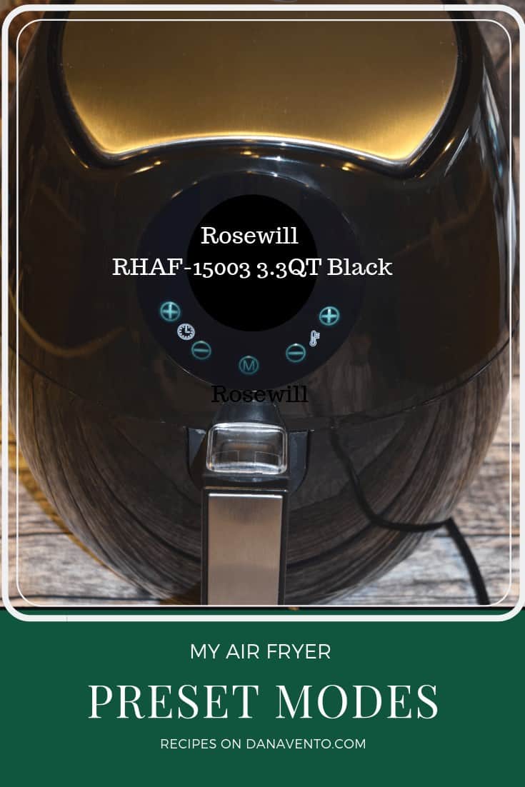 air fryer I use Rosewill 