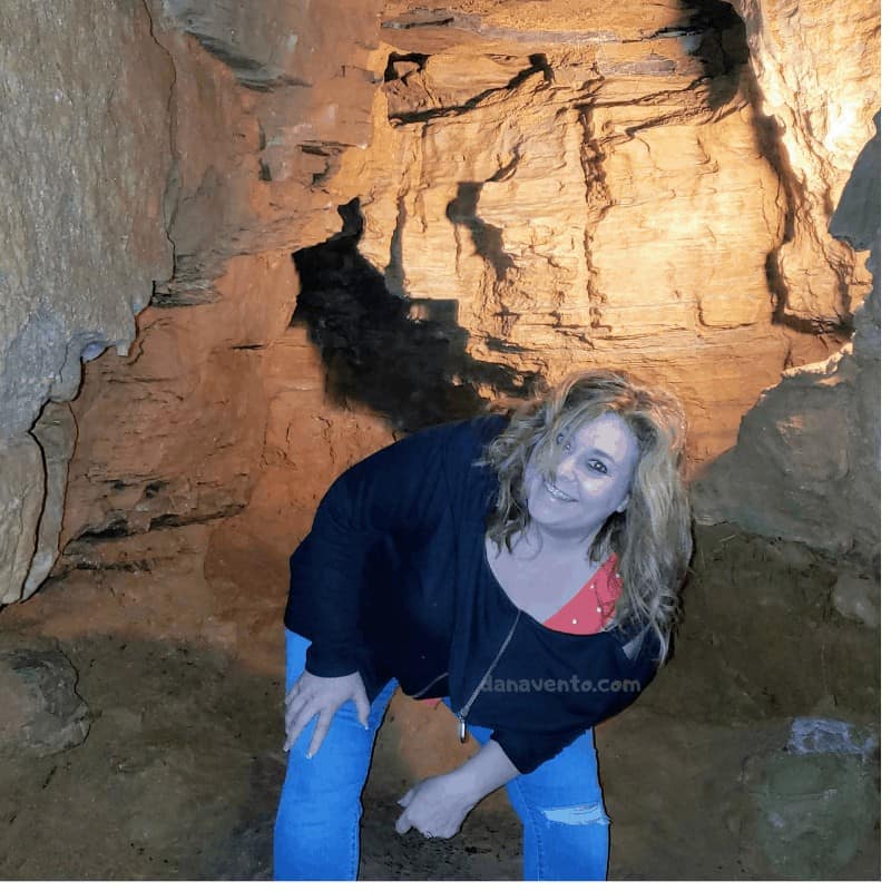 Dana inside of Lincoln Caverns 