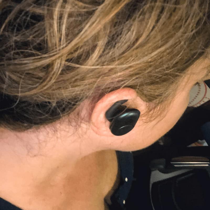  5 Things I Look For When Purchasing True Wireless Earbuds for Travel, wireless, charging case, on the go charging, snug fit, water resistant, Best Buy, Tech, Bluetooth, fast connect, easy to use, large buttons, traveling must have, travel, plane, train, car, walking, working out
